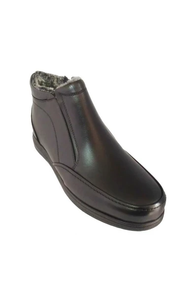 Yolcu 601-24 Hakiki Deri Kürklü Lastik Fermuarlı Erkek Bot