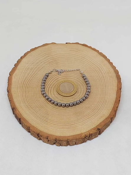 Terahertz Taşı Bileklik 4mm (45204) - Resim 3