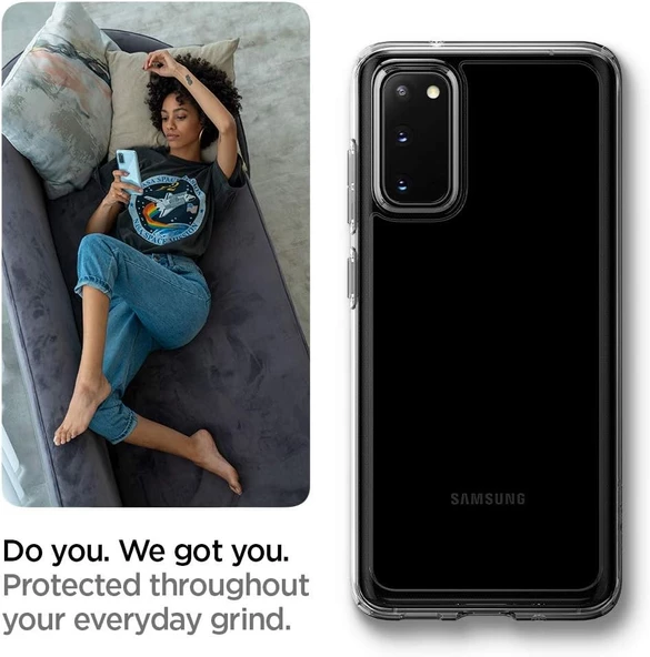 Spigen Galaxy S20 Kılıf Ultra Hybrid Crystal Clear - ACS00792 - 2