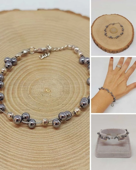 Terahertz Taşı Bileklik 4mm (39342) ürün görseli