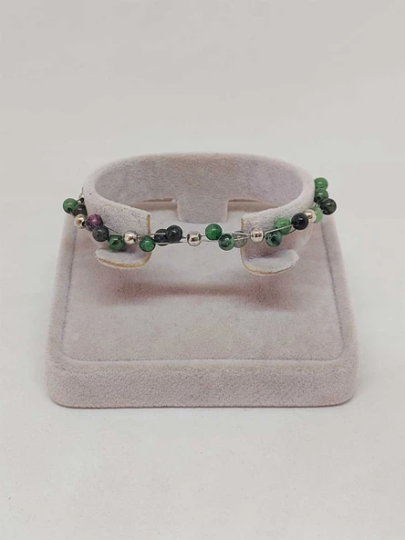 Anyolit (Rubizoit- Rubyzoisit) Taşı Bileklik 4mm (39334) - Resim 4