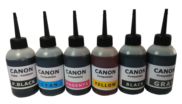 CANON iP7240 iP8700 iP8750 UYUMLU KOLAY DOLAN KARTUŞ+6x100ml MÜREKKEP 6 RENK (DOLU) - 3