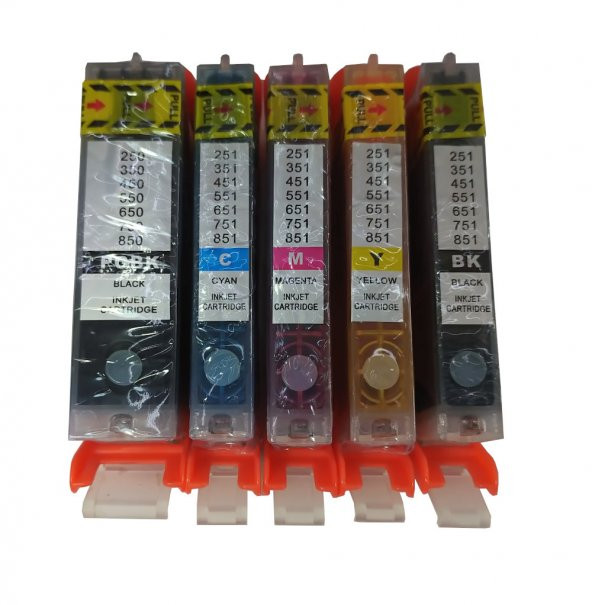 CANON iP7200 iP7240 iP7250 UYUMLU KOLAY DOLAN KARTUŞ 5 RENK (DOLU)