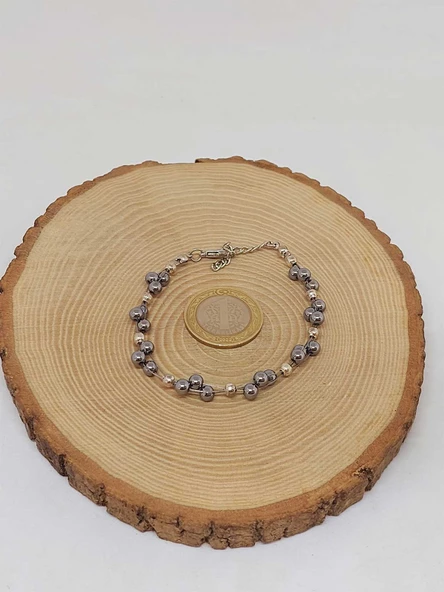 Terahertz Taşı Bileklik 4mm (39342) - Resim 3