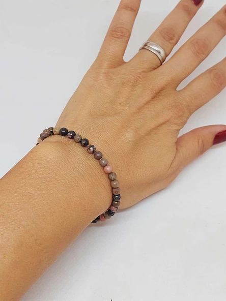 Rodonit Taşı Bileklik 4mm (45206) - Resim 2