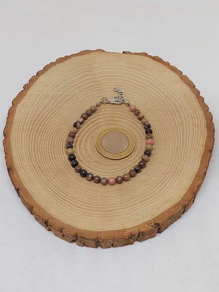 Rodonit Taşı Bileklik 4mm (45206) - Resim 3