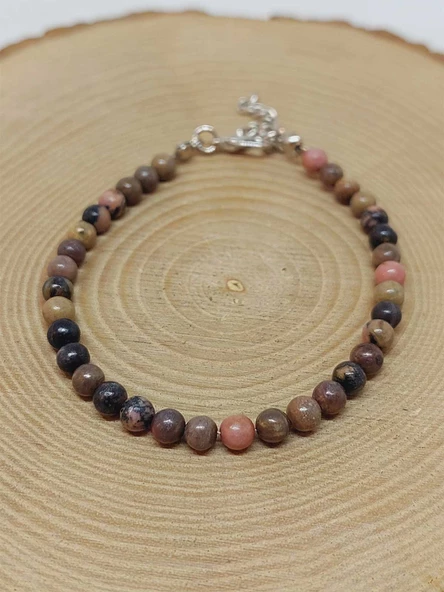 Rodonit Taşı Bileklik 4mm (45206) - Resim 5