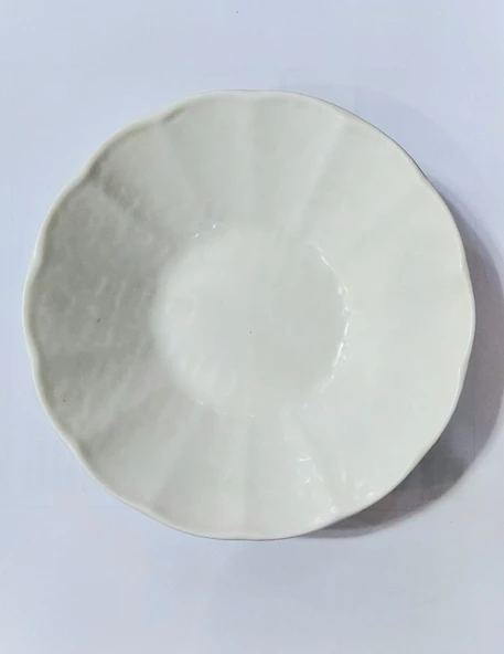 Kütahya Porselen Corendon Krem Rölyefli Reaktif Nano Çay Tabağı 10cm-CT890553 - 2