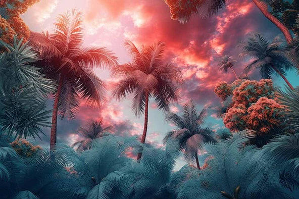 Tropikal Doğa Manzaralı Duvar Kağıdı - Resim 7