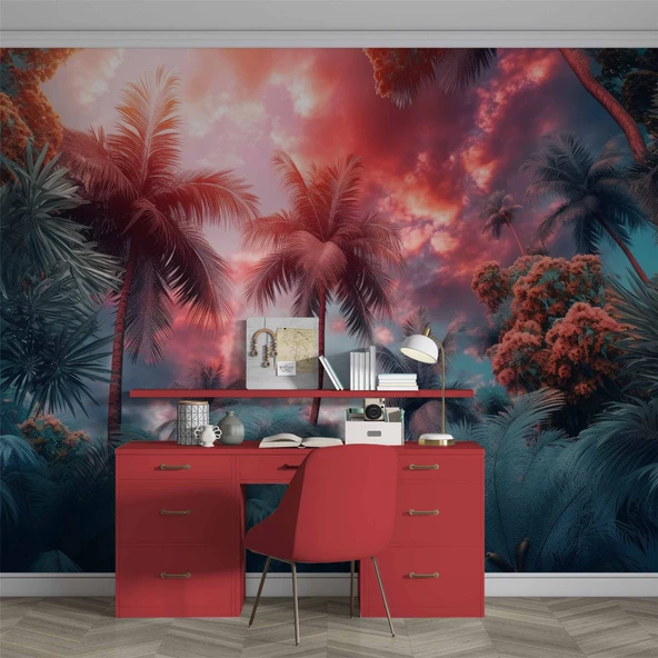 Tropikal Doğa Manzaralı Duvar Kağıdı - Resim 4