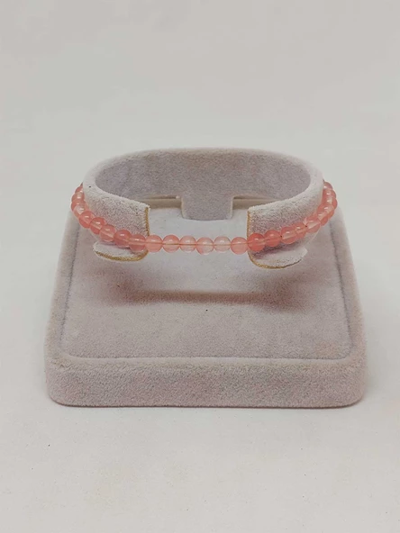 Gül Kuvars Taşı Bileklik 4mm (45212) - Resim 4