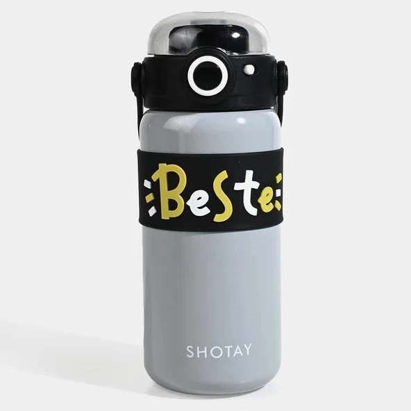 Shotay Çelik Matara Çocuk 500Ml Gri - 6