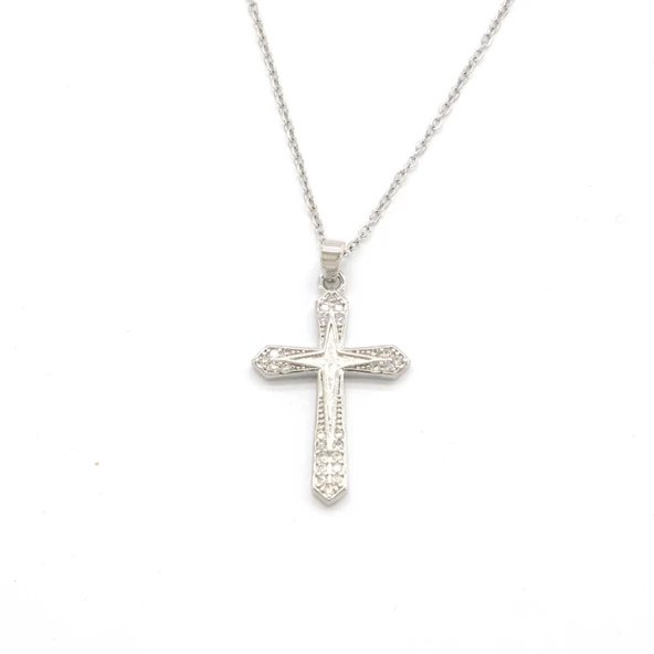 Çelik Kolye - Haç Kolye - Paslanmaz Çelik Kadın Kolye KLY-622 ürün görseli