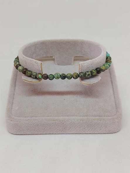 Afrika Turkuazı Taşı Bileklik 4mm (45202) - Resim 4