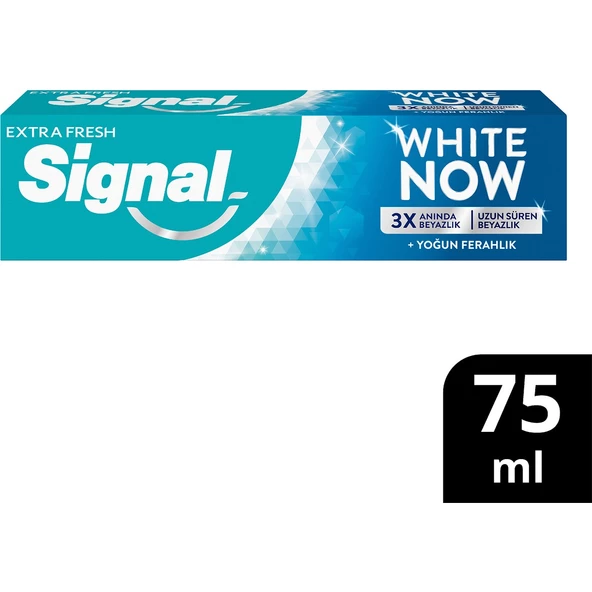 Signal White Now Extra Fresh Anında Leke Karşıtı Diş Macunu Kahve ve Sigara Lekelerine Etkili 75 Ml