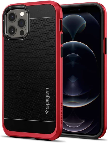 Spigen Apple iPhone 12 / iPhone 12 Pro Kılıf Neo Hybrid Red - ACS02255