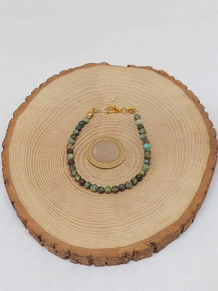 Afrika Turkuazı Taşı Bileklik 4mm (45202) - Resim 3