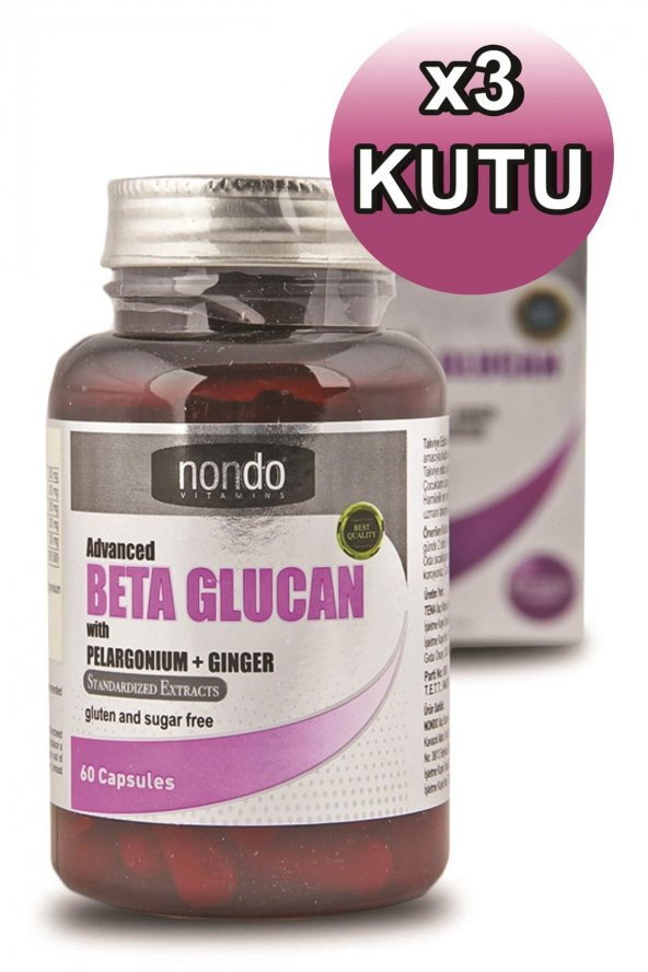 Nondo BETA GLUCAN 60 Kapsül 3 Adet