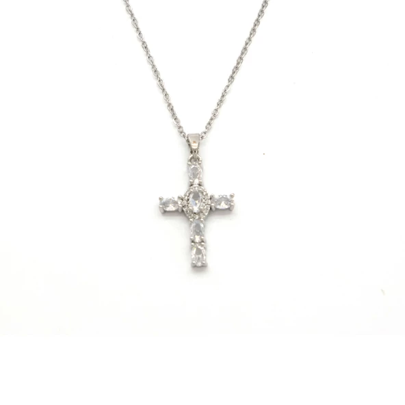 Çelik Kolye - Haç Kolye - Paslanmaz Çelik Kadın Kolye KLY-621 ürün görseli