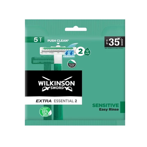 Wilkinson Sword Extra Essential 2 Bıçaklı Erkek Kullan At Tıraş Bıçağı 5 Adet