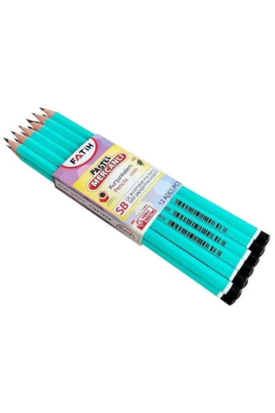 Fatih Pastel Renk Mercanlı Kurşun Kalem 1 Düzine - 3