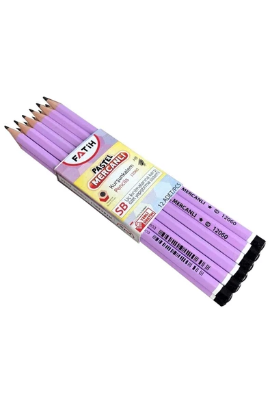 Fatih Pastel Renk Mercanlı Kurşun Kalem 1 Düzine - 5