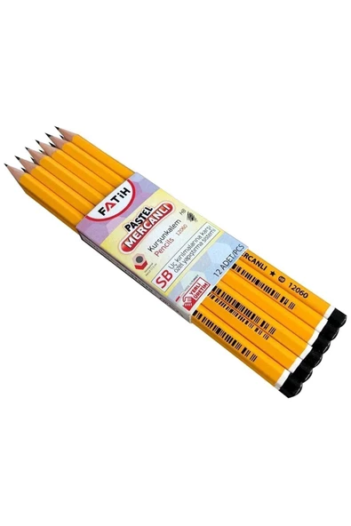 Fatih Pastel Renk Mercanlı Kurşun Kalem 1 Düzine - 2