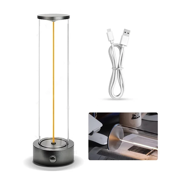 Monozone Manyetik Masa Lambası Abajur Şarjlı Modern Okuma Işığı 3 Modlu Strip Light Dokunmatik Işık - 6