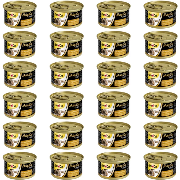 Gimcat Shiny Cat in Jelly Ton Balıklı Karidesli Ve Malt Özlü  Yetişkin Kedi Konservesi 70 Gr ( 24 ADET )