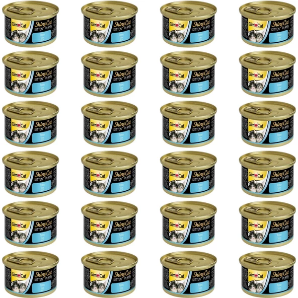 Gimcat Shinycat Kitten in Jelly Ton Balıklı Konserve Yavru Kedi Konservesi 70 Gr ( 24 ADET )
