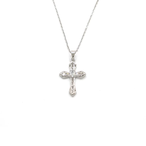 Çelik Kolye - Haç Kolye - Paslanmaz Çelik Kadın Kolye KLY-629 ürün görseli