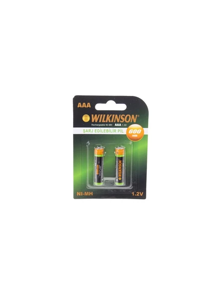 Wılkınson Pil W06 Aaa 600 Mah Şarj Edilebilir Kalem Pil 2 Li Bls