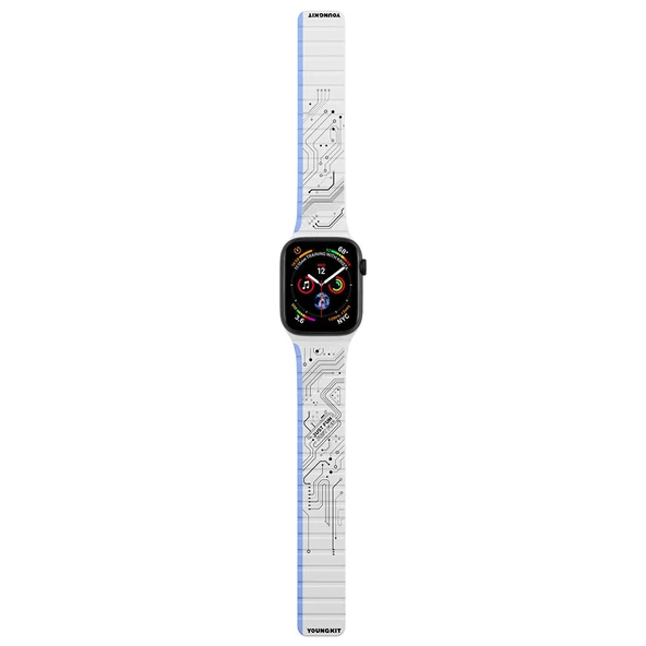 Youngkit Apple Watch 40mm Kordon Youngkit Technological Magnetik Tak Çıkar Silikon Strap Kayış