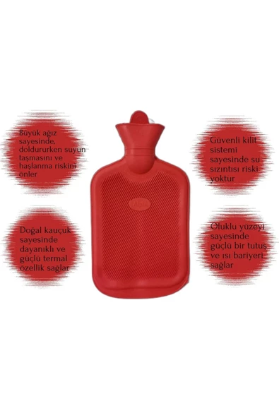 2 Litre Premium Karışık Desenli Yıkanabilir Renkli Yıkanabilir Tam Kılıflı Sıcak Su Torbası - 3