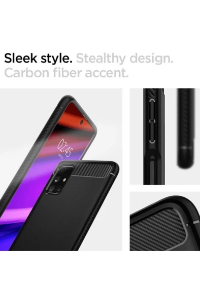 Galaxy M31s Kılıf Rugged Armor Matte Black - ACS01459 - Resim 6