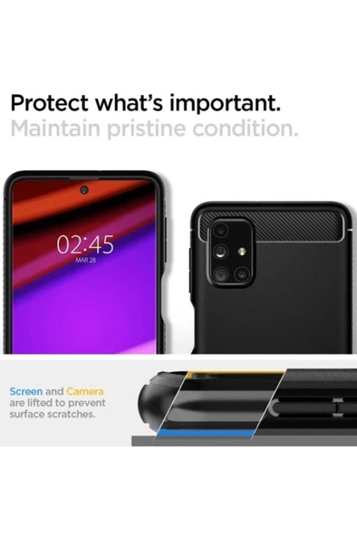 Galaxy M31s Kılıf Rugged Armor Matte Black - ACS01459 - Resim 4