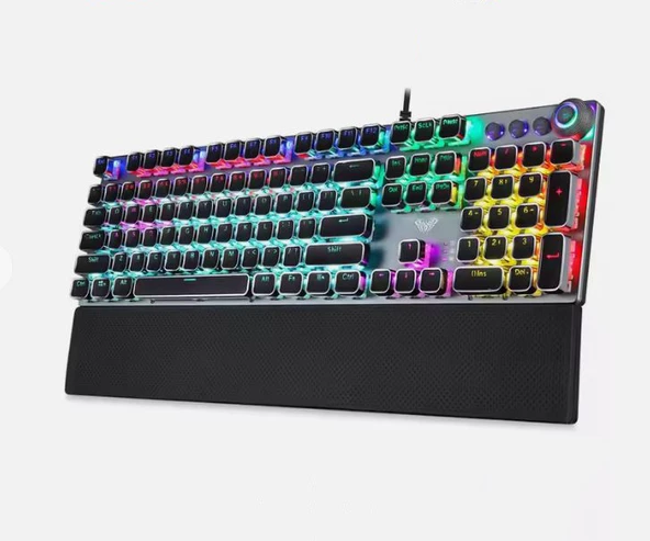 ShopFast Aula F2088 Mekanik Klavye Makro Tuşlu Rgb Oyun Klavyesi Mavi Switch Gökkuşağı Aydınlatmalı