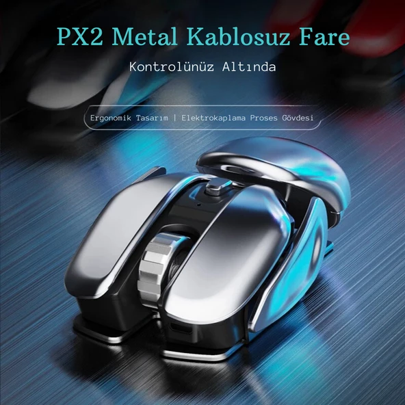 Monozone Mekanik Metal Kablosuz Mouse Böcek Tasarım 1600DPİ Ergonomik Tüm Yüzeyler İçin Sessiz Tıklama - 6
