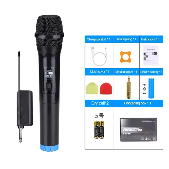 Monozone V-102 Vhf Kablosuz Mikrofon Profosyonel Cami Okul Otobüs Sunum Düğün Alıcılı El Mikrofonu Karaoke Digital Ekran - 3