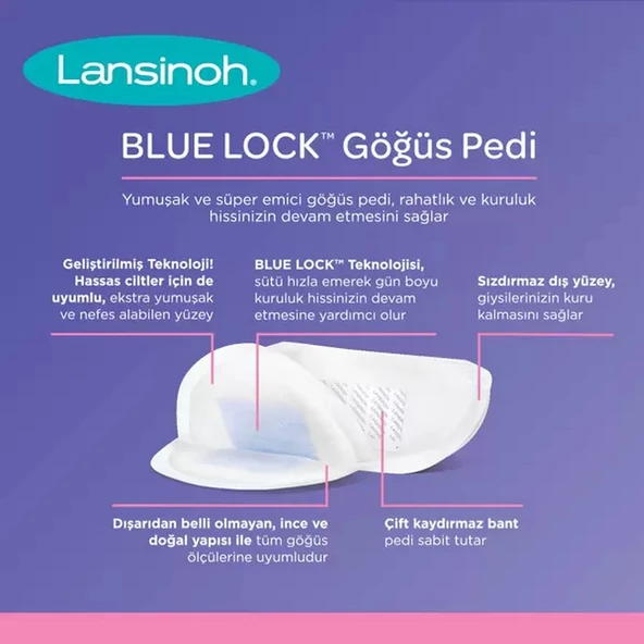 Lansinoh Blue Lock Göğüs Pedi 100 Adet 44370 - 5