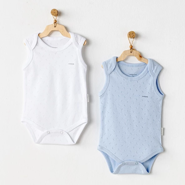 Andywawa Jacquard Kolsuz 2'li Bebek Body AC24702