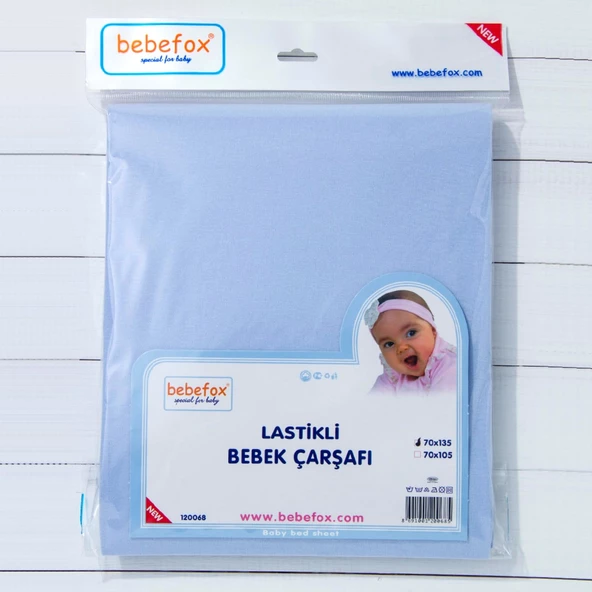 Bebefox Lastikli Bebek Yatak Çarşafı 70x135 Cm 068