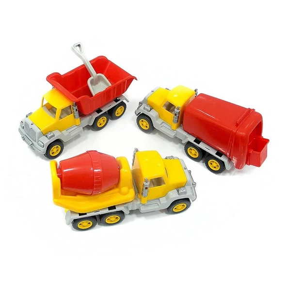 Uçar Kids 3'lü İnşaat Seti Araçlarım 167U