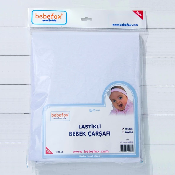 Bebefox Lastikli Bebek Yatak Çarşafı 70x135 Cm 068