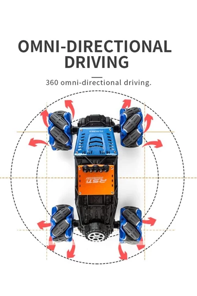 1:16 Big Foot Monster - Şarjlı, 360 Derece Dönebilen El ve Kumanda Kontrollü, Metal Araba - Speed Pioneer - 9