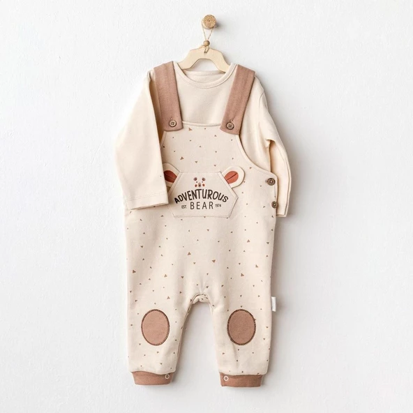 Andywawa Adventurous Bear Bebek Salopet Takım AC25027