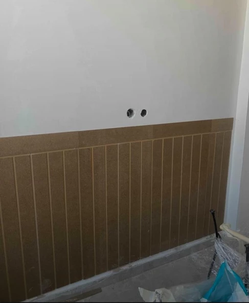 Renkli Duvarlar 45x102 (1 ADET) Dekoratif, Duvar Çıtası Ham Ahşap Duvar Paneli, Boyanabilir, Ham, Mdf Panel - 3