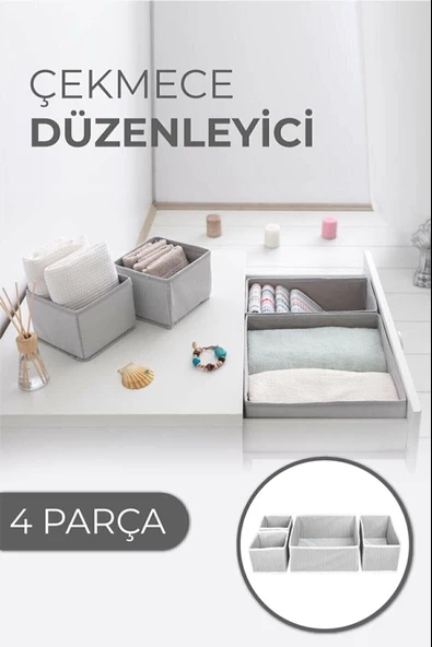 Çekmece Düzenleme Kutu Seti Organizer 4lü Set (4825)