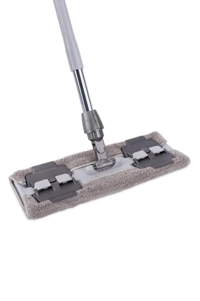 Tüm Bezlere Uyumlu Mandallı Cam Silme Mopu, Yer Duvar Fayans Silme Mopu (Yedek Mikrofiber Bez Hediyeli) - Resim 7