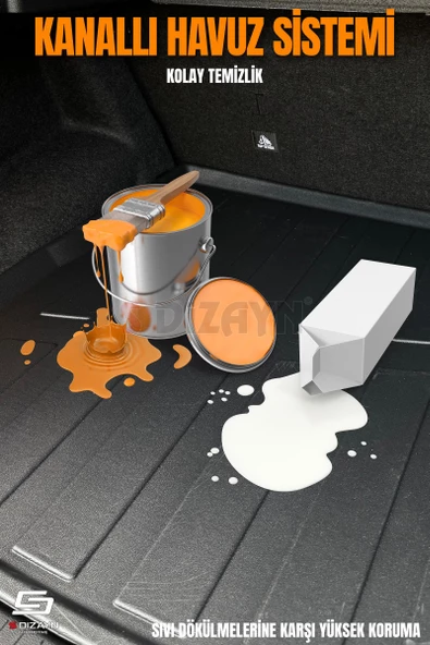 S-Dizayn Volkswagen T-Roc 3D Pro Bagaj Havuzu Üst Bagaj 2019 Üzeri A+ Kalite - 7